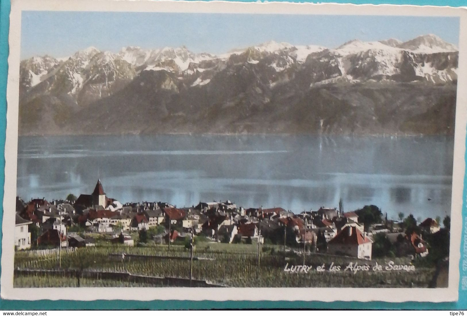 Suisse Carte Photo  Lutry Et Les Alpes De Savoie - Lutry