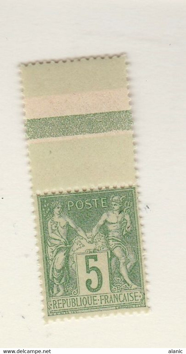 FRANCE-N°102  TYPE SAGE1892- 5 Cts  VERT JAUNE  (III)  /  NEUF  SANS CHARNIERE ** +50%   BON CENTRAGE 50% - 1898-1900 Sage (Tipo III)