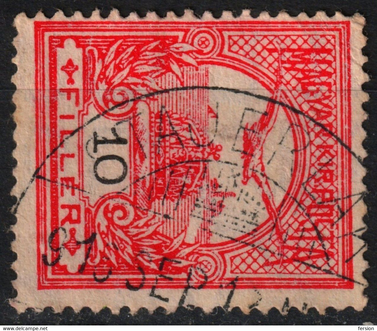 Stájerlak Steierdorf Crown Postmark / TURUL WMK 7. 1915 Hungary Romania Transylvania Caraș-Severin Banat KuK - 10 Fill - Transylvania