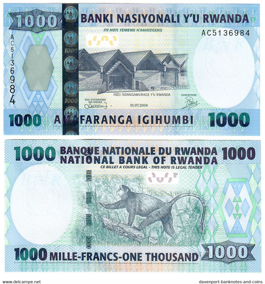 Rwanda 1000 Francs 2004 UNC - Rwanda