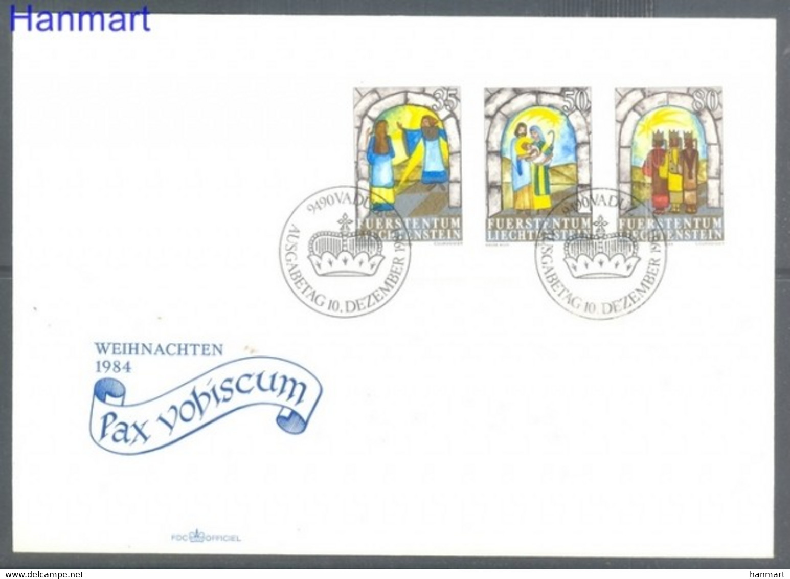 Liechtenstein 1984 Mi 861-863 FDC  (FDC ZE1 LCH861-863) - Kerstmis