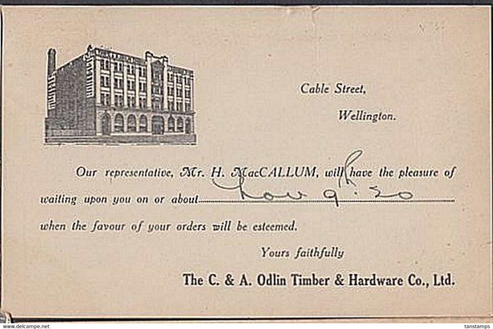 NEW ZEALAND ODLIN TIMBER MERCHANTS ADVERTISING POSTCARD 1920 1.1/2d VICTORY SOLO FRANKING - Lettres & Documents