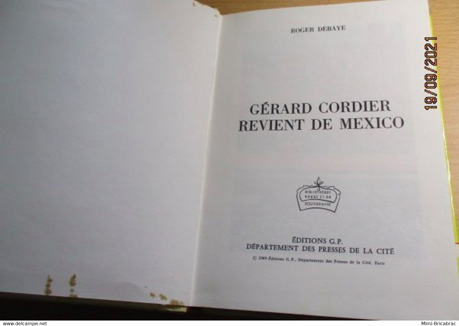 Edition Originale 1968 BIBLIOTHEQUE ROUGE ET OR / TELE-SOUVERAINE ORTF JEUX OLYMPIQUES DE MEXICO ROGER CORDIER - Bibliothèque Rouge Et Or