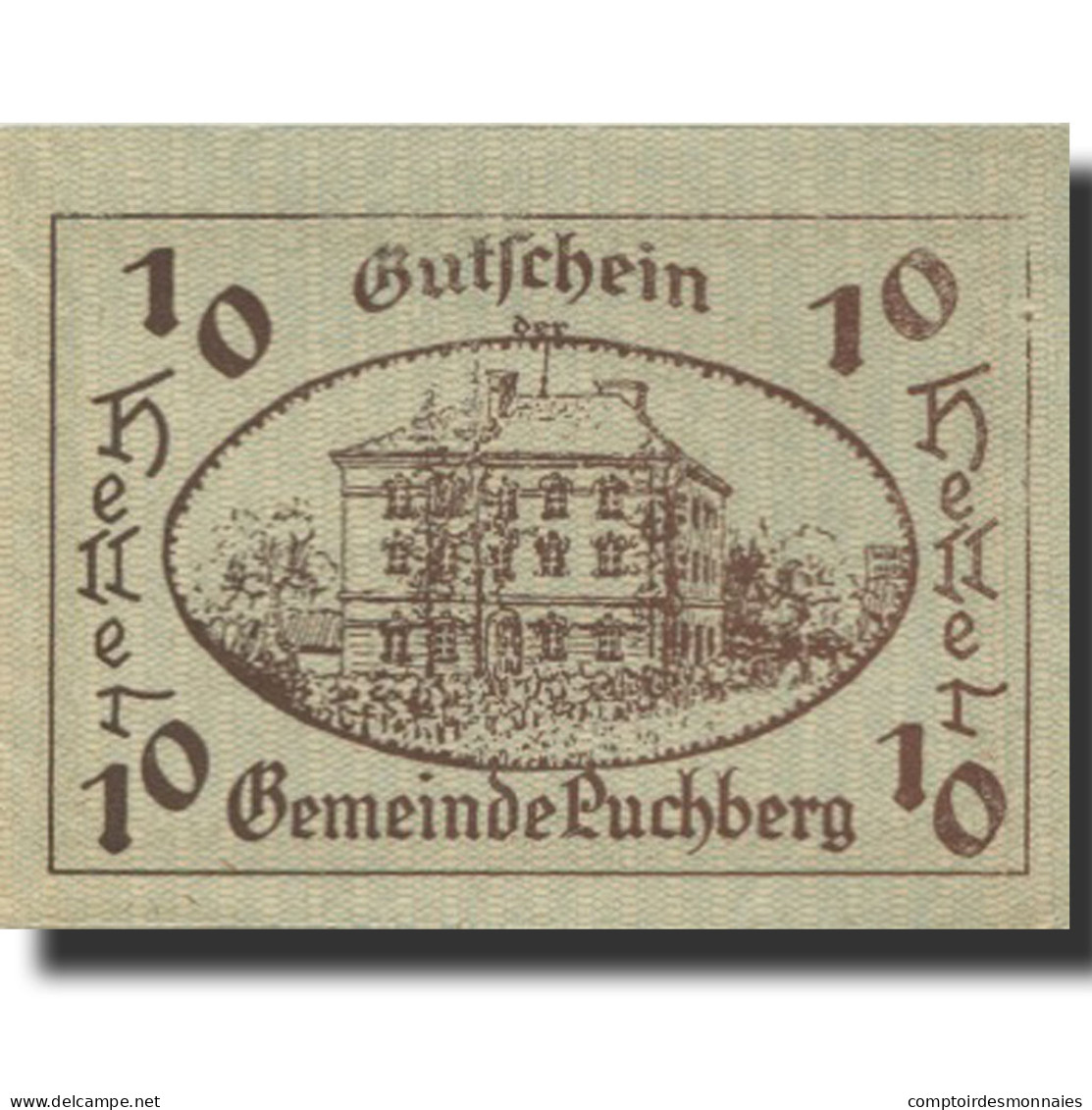 Billet, Autriche, Puchberg, 10 Heller, Manoir 1921-12-31, SPL Mehl:FS 785a - Austria