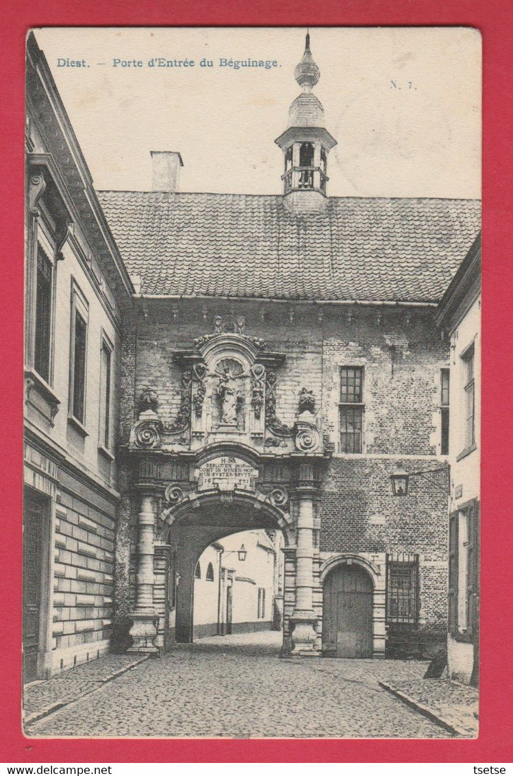 Diest - Porte D'Entrée Du Béguinage - 1906  ( Verso Zien ) - Diest