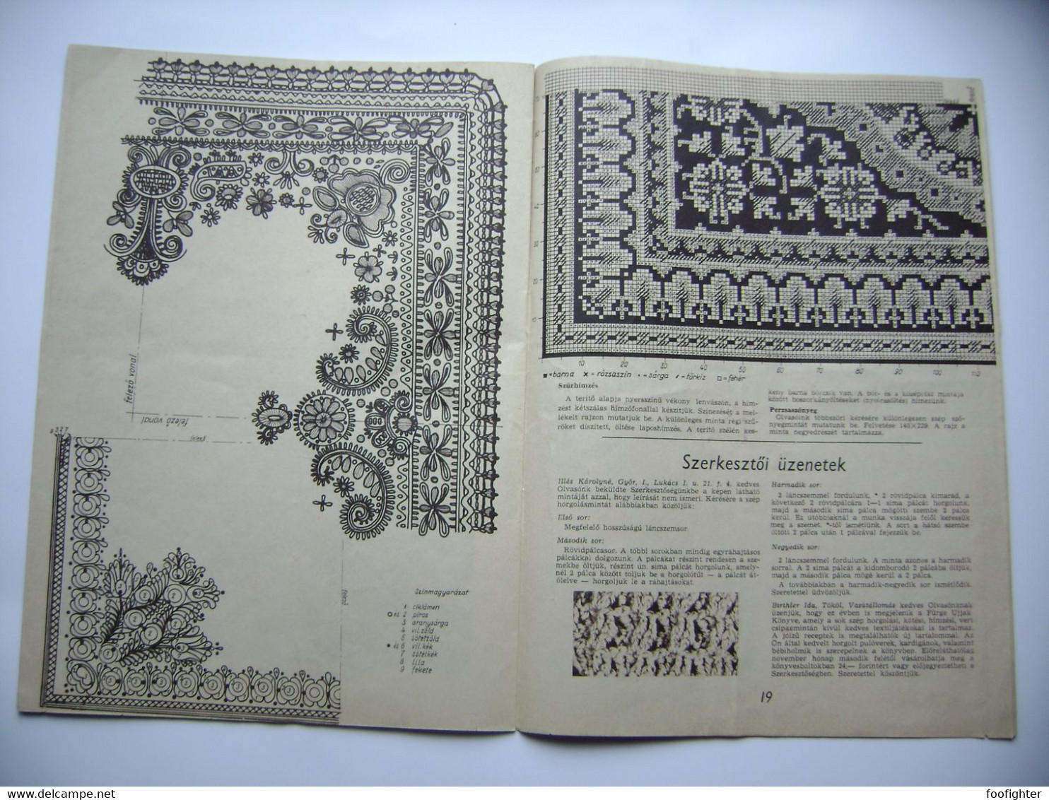 Hungary - FÜRGE UJJAK 5/1966 - magazine for handmade, crochet, knitting, 23 pages, photos, hungarian language