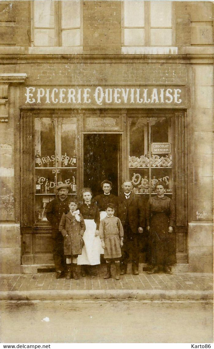 Grand Quevilly * Petit Quevilly * Carte Photo * épicerie Quevillaise *devanture Façade Commerce Magasin , DERAMBOURG - Le Grand-Quevilly