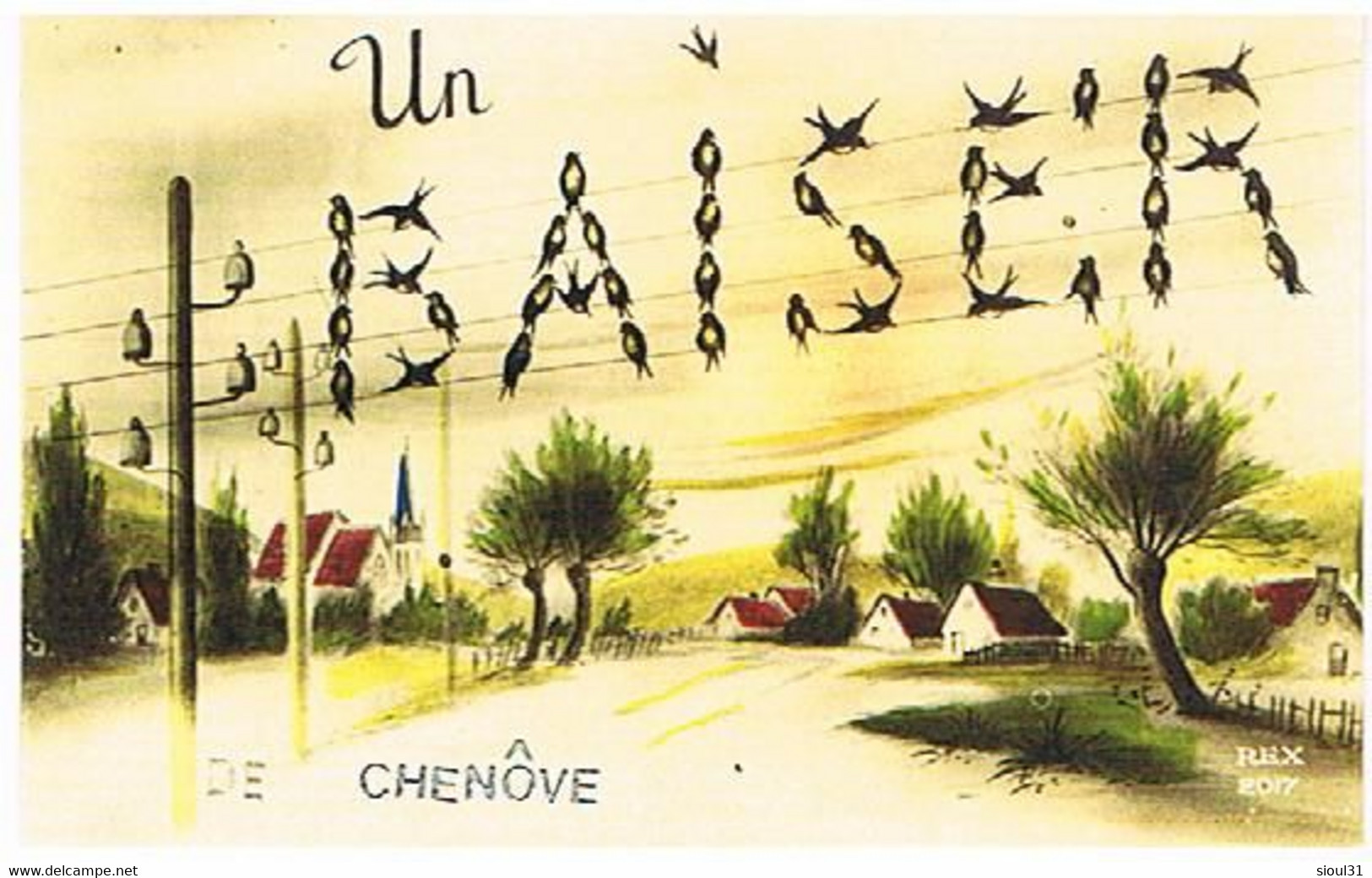 21  UN BAISER    DE   CHENOVE    CPM  TBE   1075 - Chenove