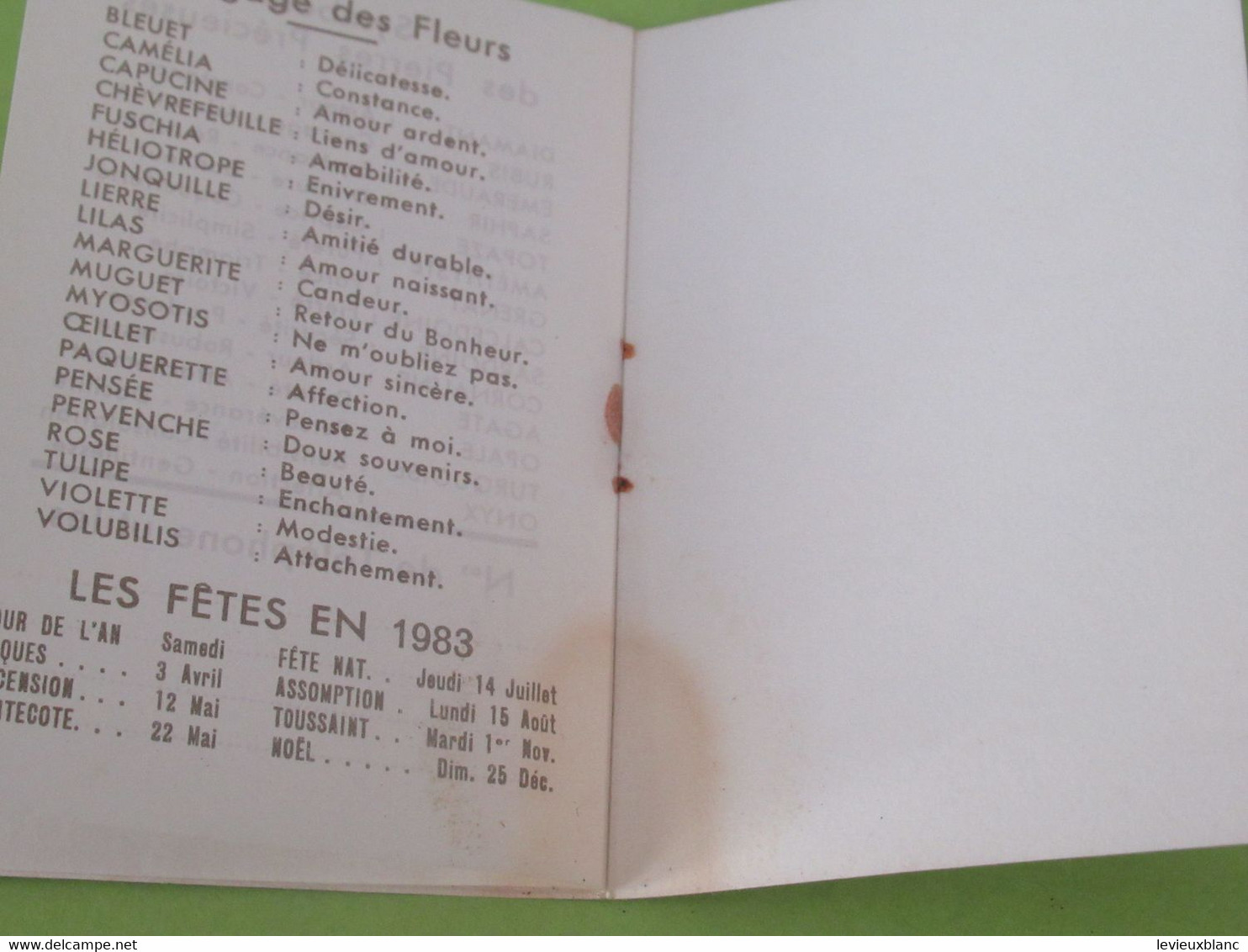 Petit Calendrier de poche/ Petit Agenda de Poche//CHAMONIX-MONT BLANC/ 1983    CAL475