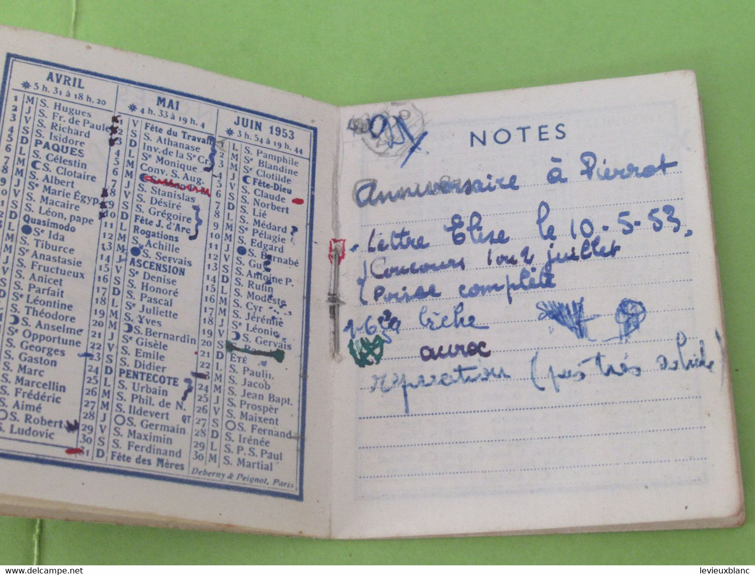 Petit Calendrier De Poche/ Petit Agenda De Poche//VENISE/Jura/MOREZ/ Chaussures PASSET/1953    CAL476 - Tamaño Pequeño : 1941-60