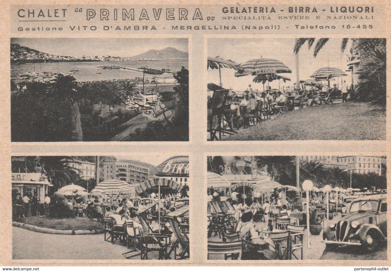 Cartolina - Postcard / Non Viaggiata - Unsent /  Napoli -  Mergellina Chalet " Primavera " - Napoli (Naples)
