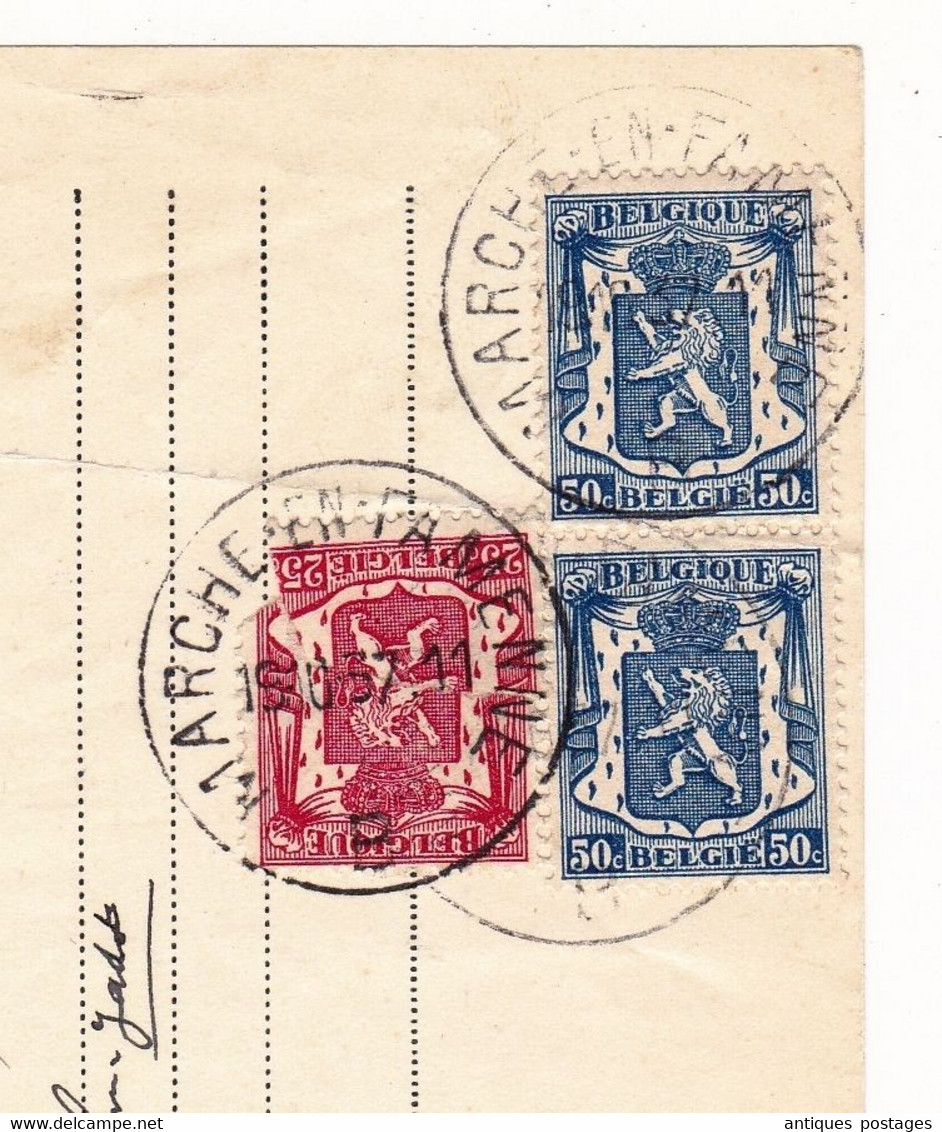 Reçu 1937 Belgique Timbres Fiscaux Marche En Famenne Emmanuel Jadot - Documentos