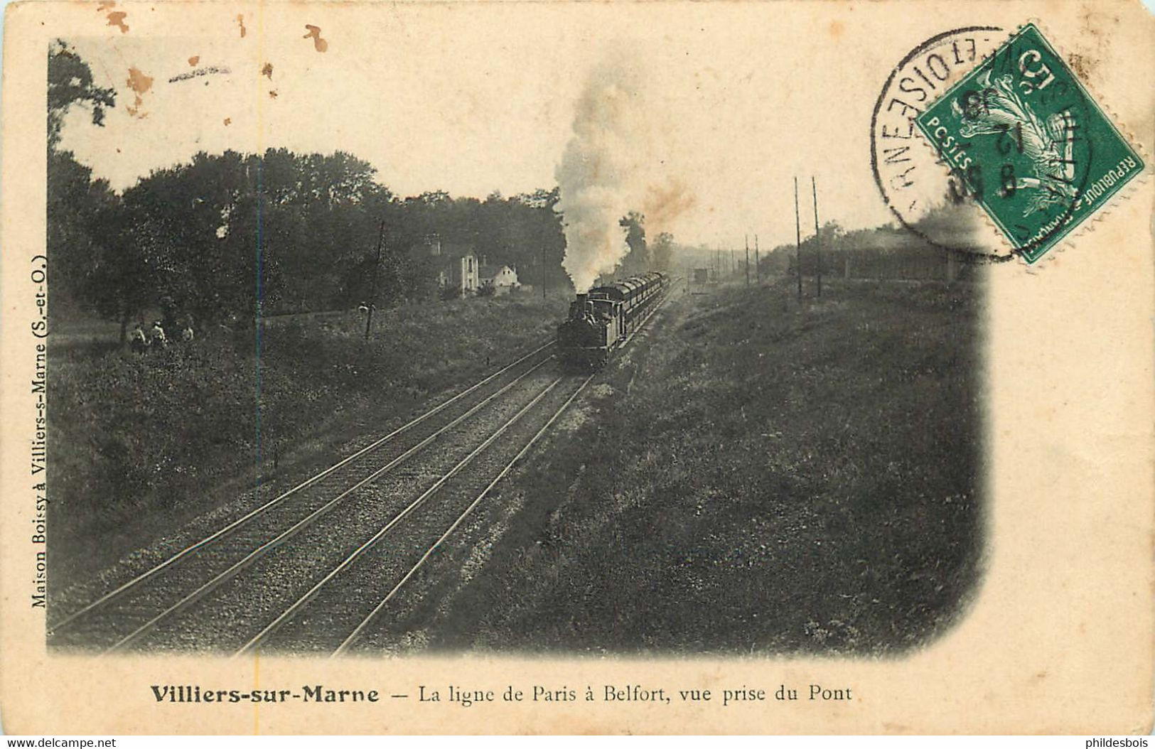 VAL DE MARNE  VILLIERS SUR MARNE La Ligne De Paris A Belfort - Villiers Sur Marne