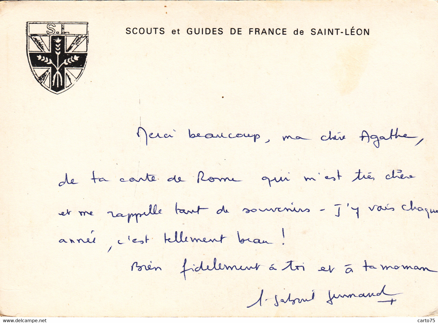 Scoutisme - Scouts Et Guides De France De Saint-Léon - Paris - Marin - Illustrateur M. Braud - Movimiento Scout