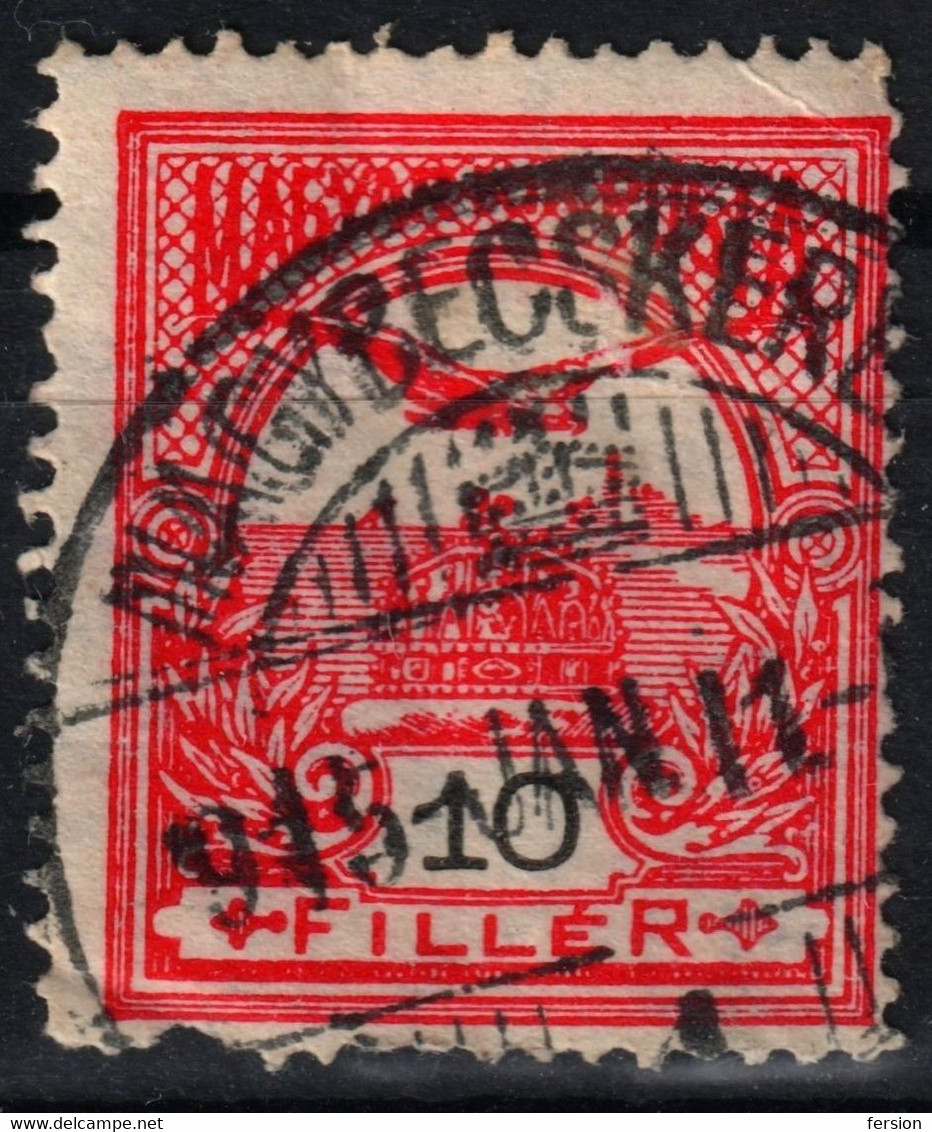 NAGYBECSKEREK Zrenjanin Bečkerek Postmark TURUL Crown 1915 Hungary SERBIA Banat TORONTÁL County KuK K.u.K 10 Fill Wmk7. - Vorphilatelie