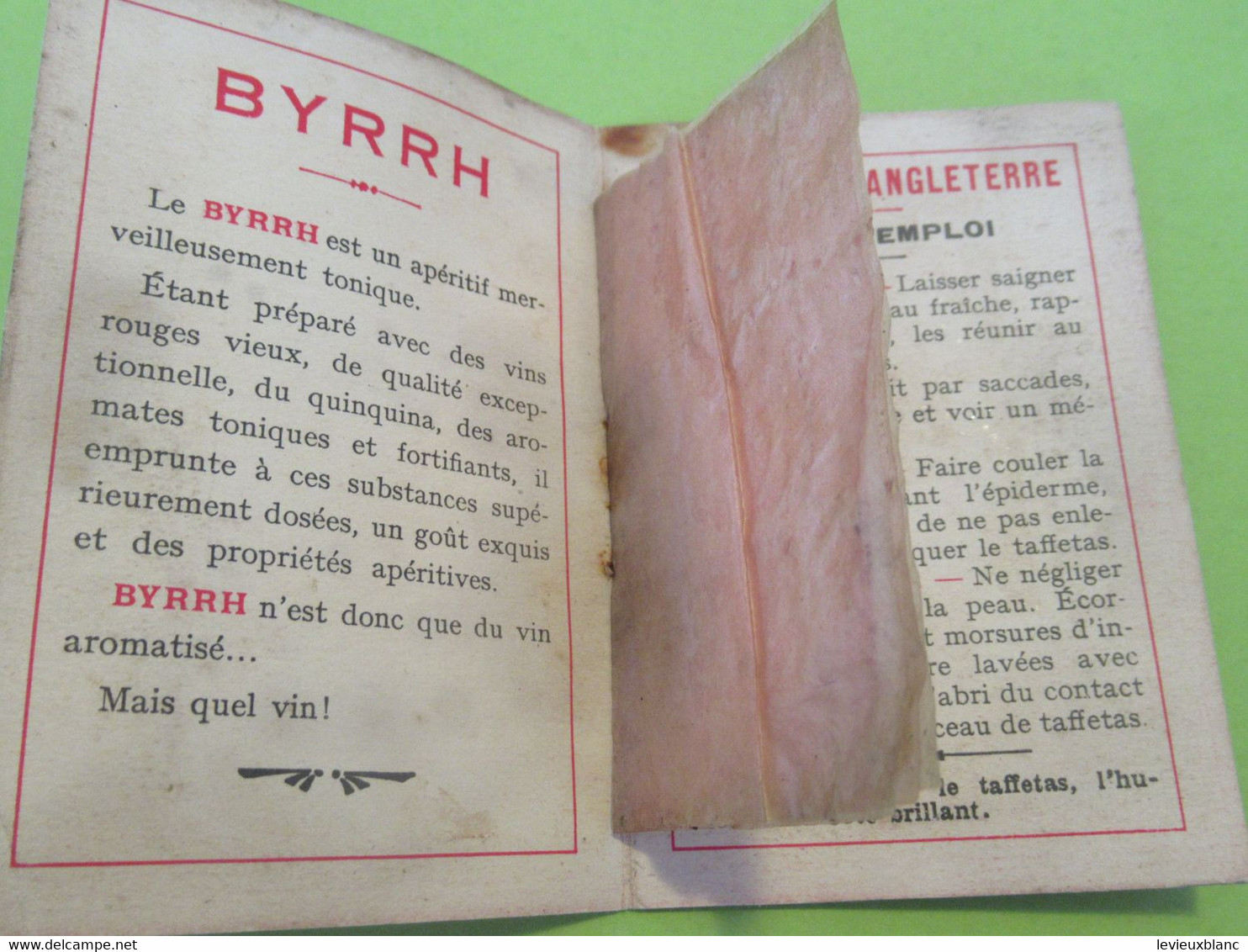 Taffetas D' Angleterre/ Pour Soigner Coupures, Ampoules, écorchures/ BYRRH/Vin Tonique /Vers 1930-1960         PARF221 - Productos De Belleza