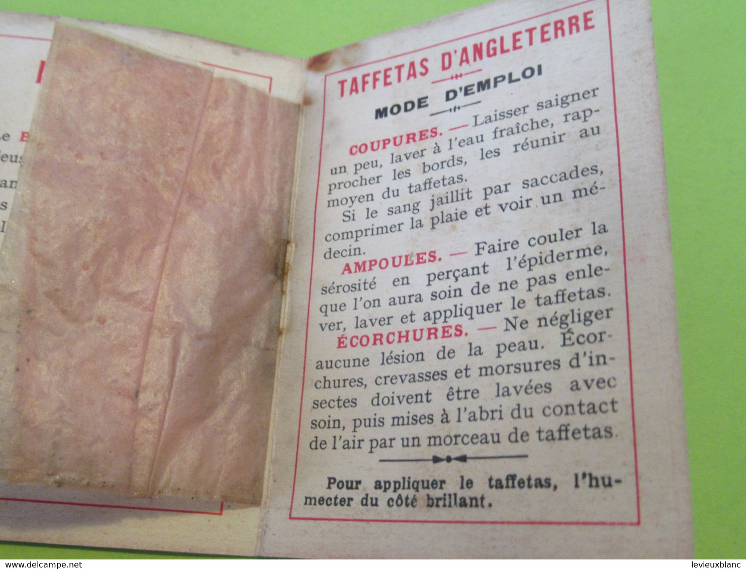 Taffetas D' Angleterre/ Pour Soigner Coupures, Ampoules, écorchures/ BYRRH/Vin Tonique /Vers 1930-1960         PARF221 - Productos De Belleza