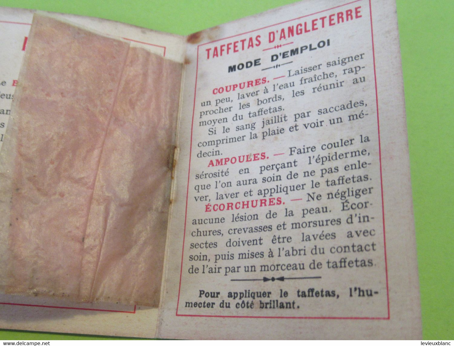 Taffetas D' Angleterre/ Pour Soigner Coupures, Ampoules, écorchures/ BYRRH/Vin Tonique /Vers 1930-1960         PARF221 - Kosmetika