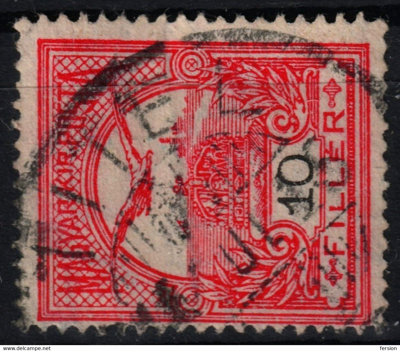 TITEL Postmark TURUL Crown 1910's Hungary SERBIA Vojvodina BACKA BÁCS BODROG County KuK Wmk7. 10 Fill - Prephilately