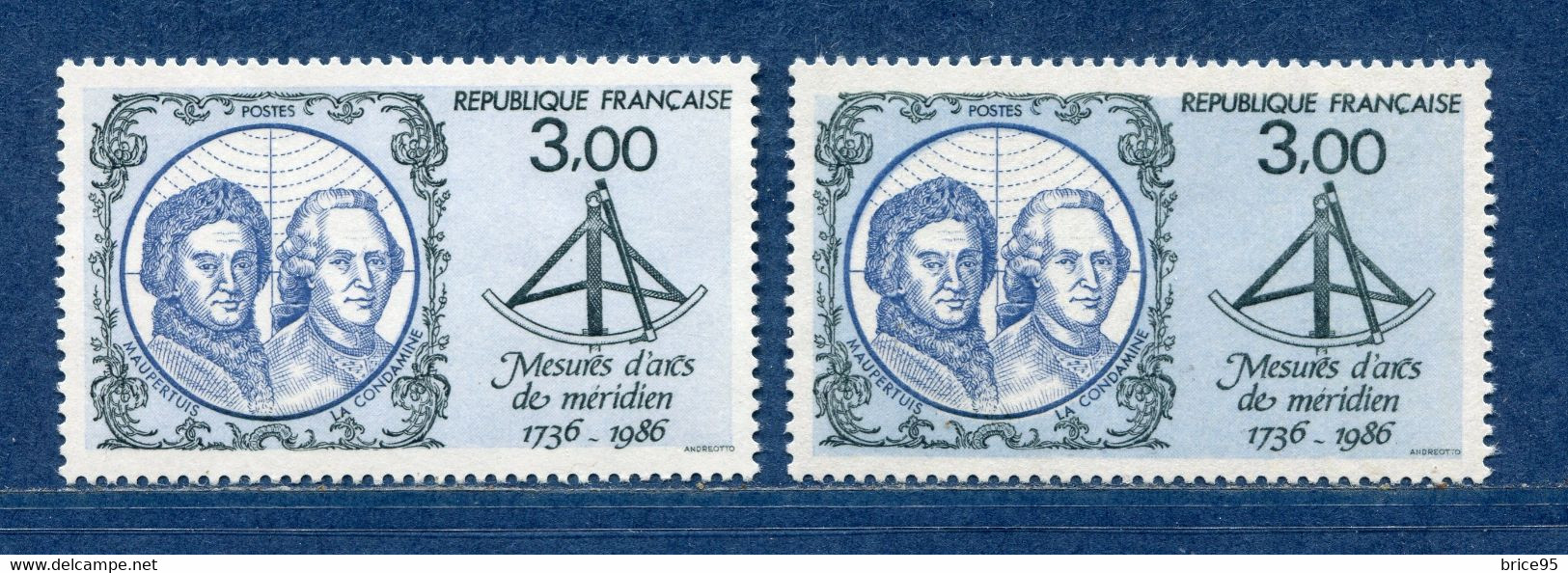 ⭐ France - Variété - YT N° 2428 - Couleurs - Pétouilles - Neuf Sans Charnière - 1986 ⭐ - Unused Stamps