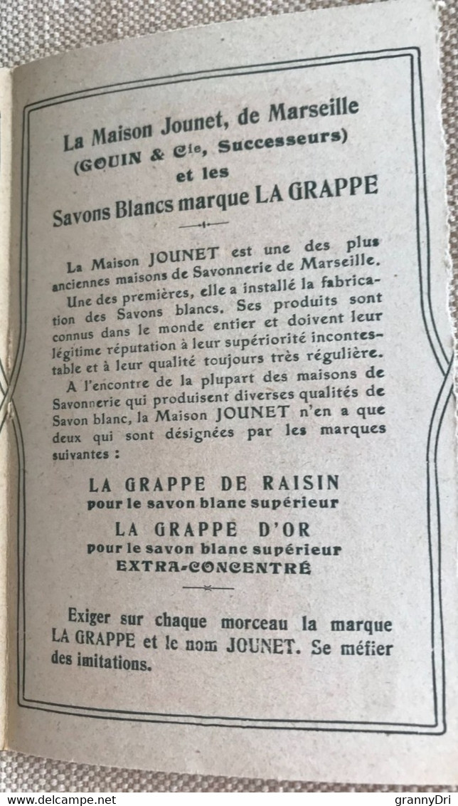 pub savon la grappe d or A.Jounet -savonnerie de la Grappe D'or 1ere marque de Marseille