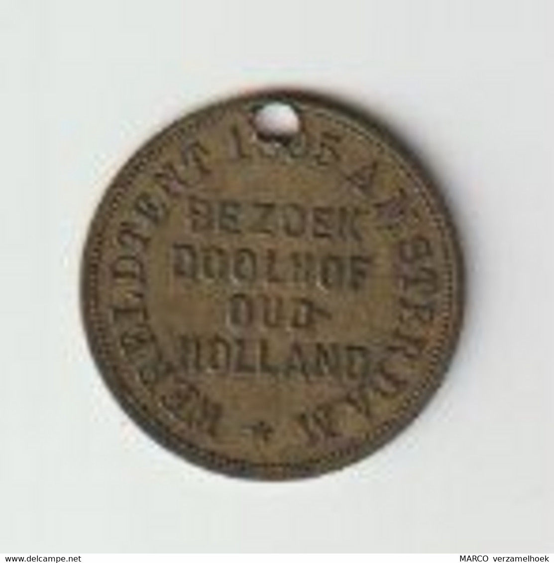 Penning-jeton-token Wereldtentoonstelling Amsterdam (NL) 1895 Goliath - Professionnels/De Société