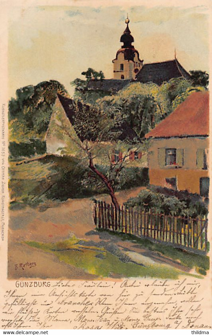 Günzburg (BY) Gemälde Von F. Ratberg Verlag Von Ottmar Zieher München - Guenzburg