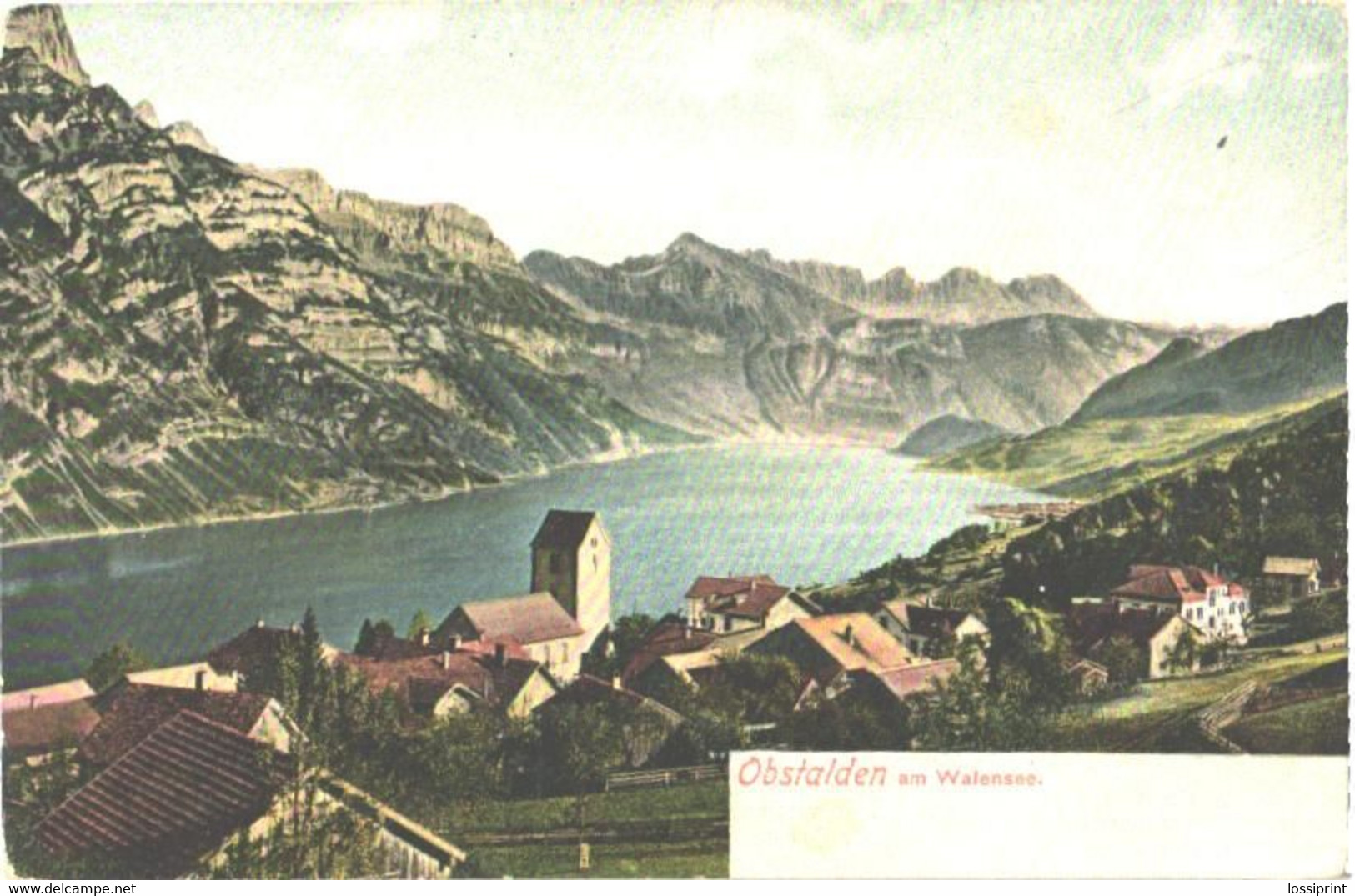 Switzerland:Obstalden Am Walensee Overview, Pre 1920 - Obstalden