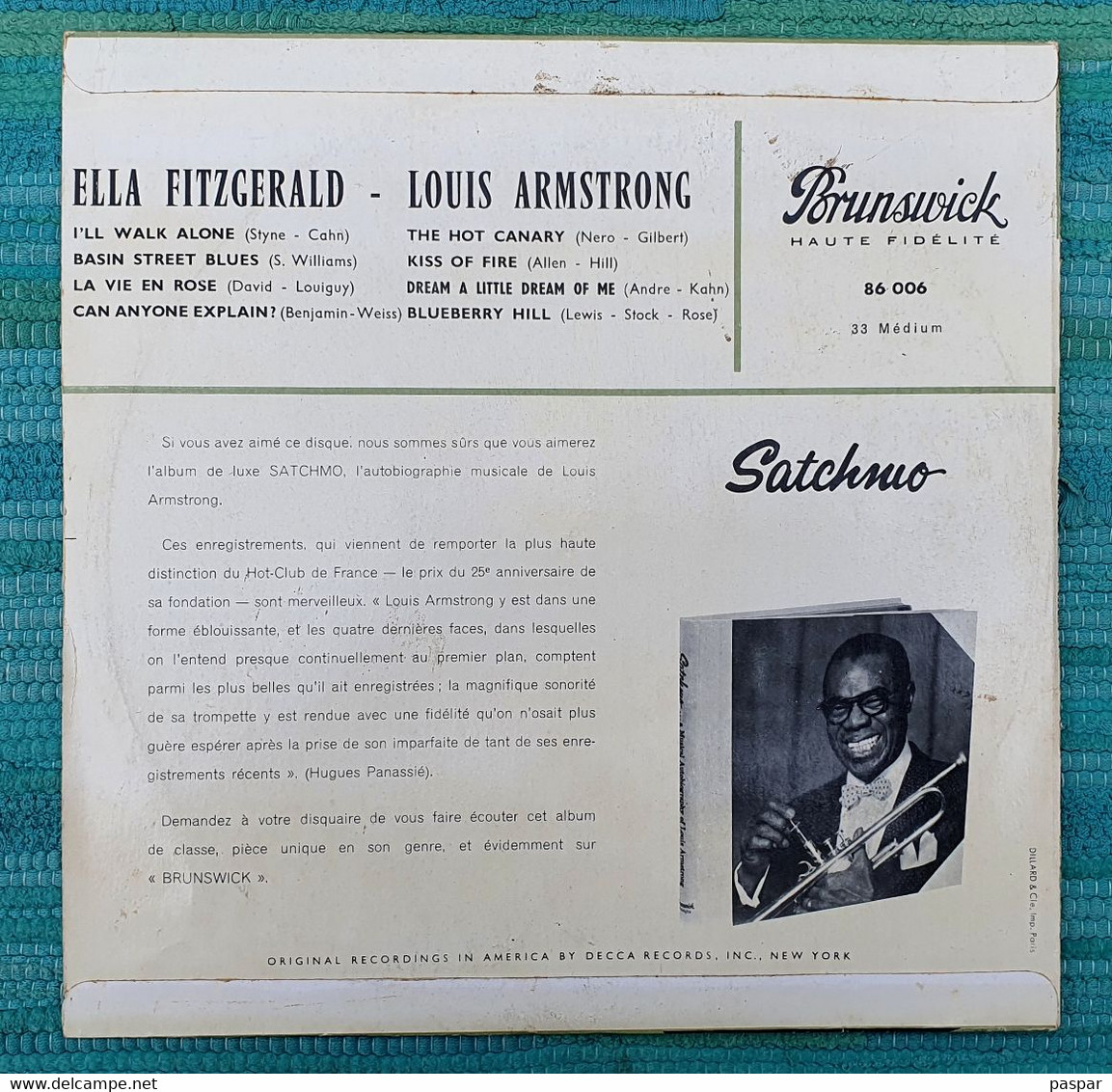 Ella Fitzgerald / Louis Amstrong - Brunswick - Decca Records - Jazz