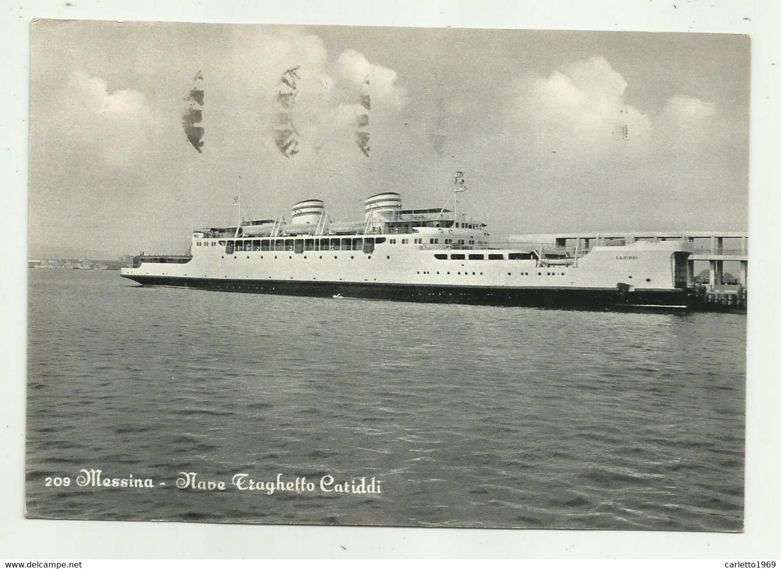 MESSINA - NAVE TRAGHETTO CARIDDI  - VIAGGIATA  FG - Passagiersschepen