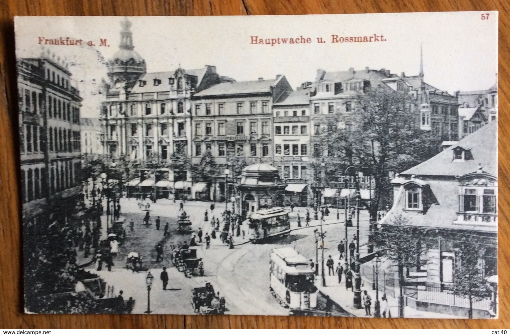 FRANKFURT A M.  FRANCOFORTE - HAUPTWACHE U.ROSSMARKT -  Animatissima  - VIAGGIATA  1908 - Altlandsberg