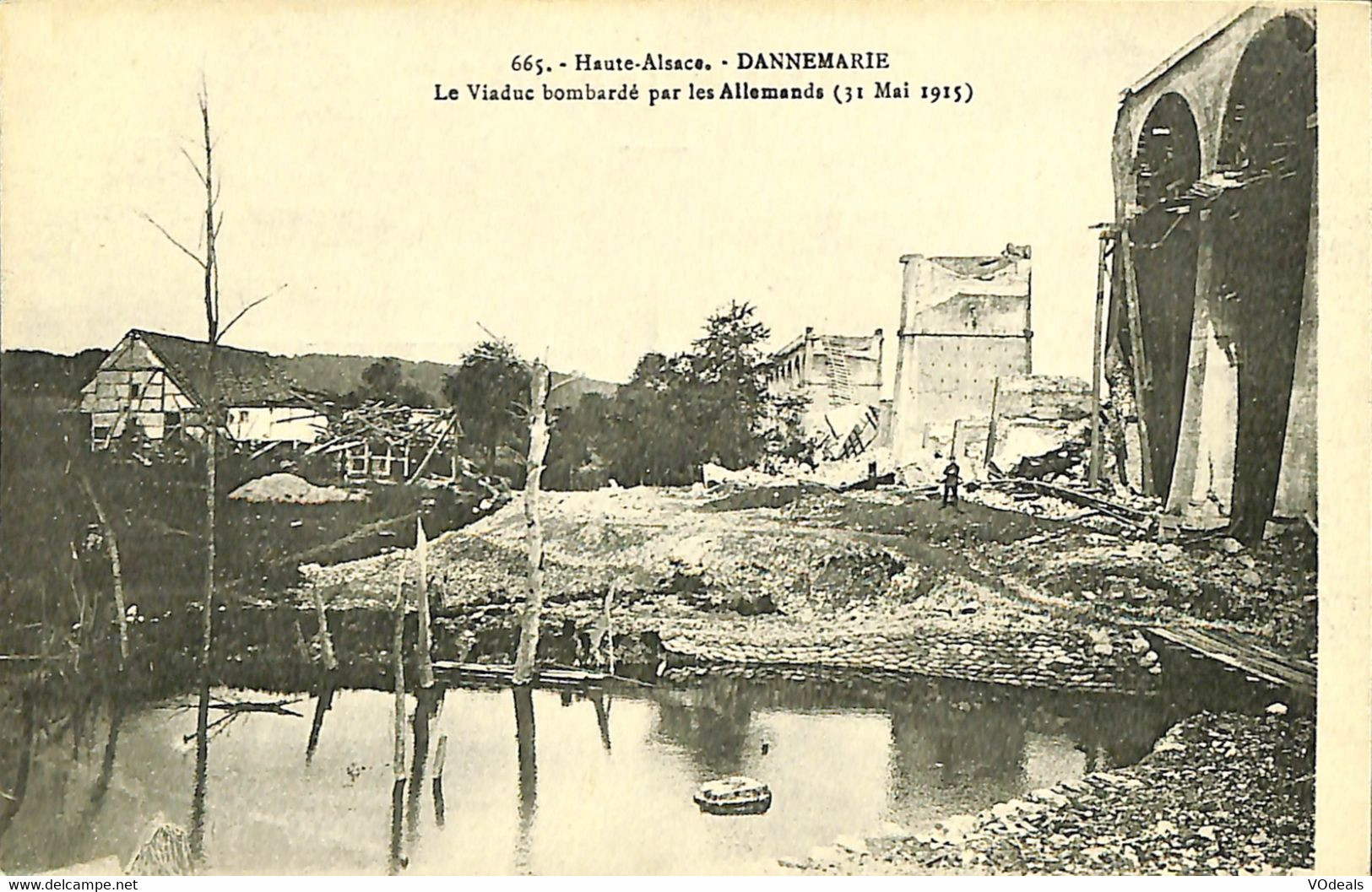 034 689 - CPA - France (68) Haut-Rhin - Dannemarie - Le Viaduc Bombardé Par Les Allemands - Dannemarie