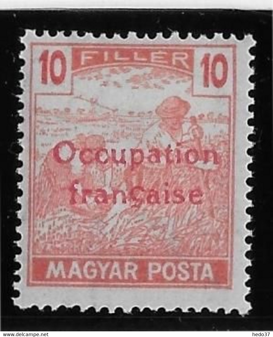 Hongrie Occupation Française - Arad - N°41 Variété Surcharge Carmin Au Lieu De Bleu - Neuf * Avec Charnière - TB - Unused Stamps