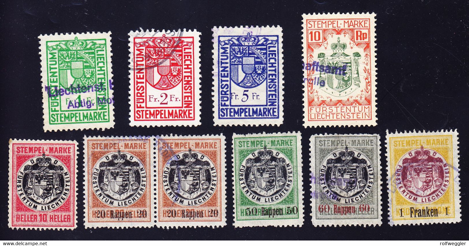 1903/1937  10 Taxmarken (1 Paar) - Fiscales