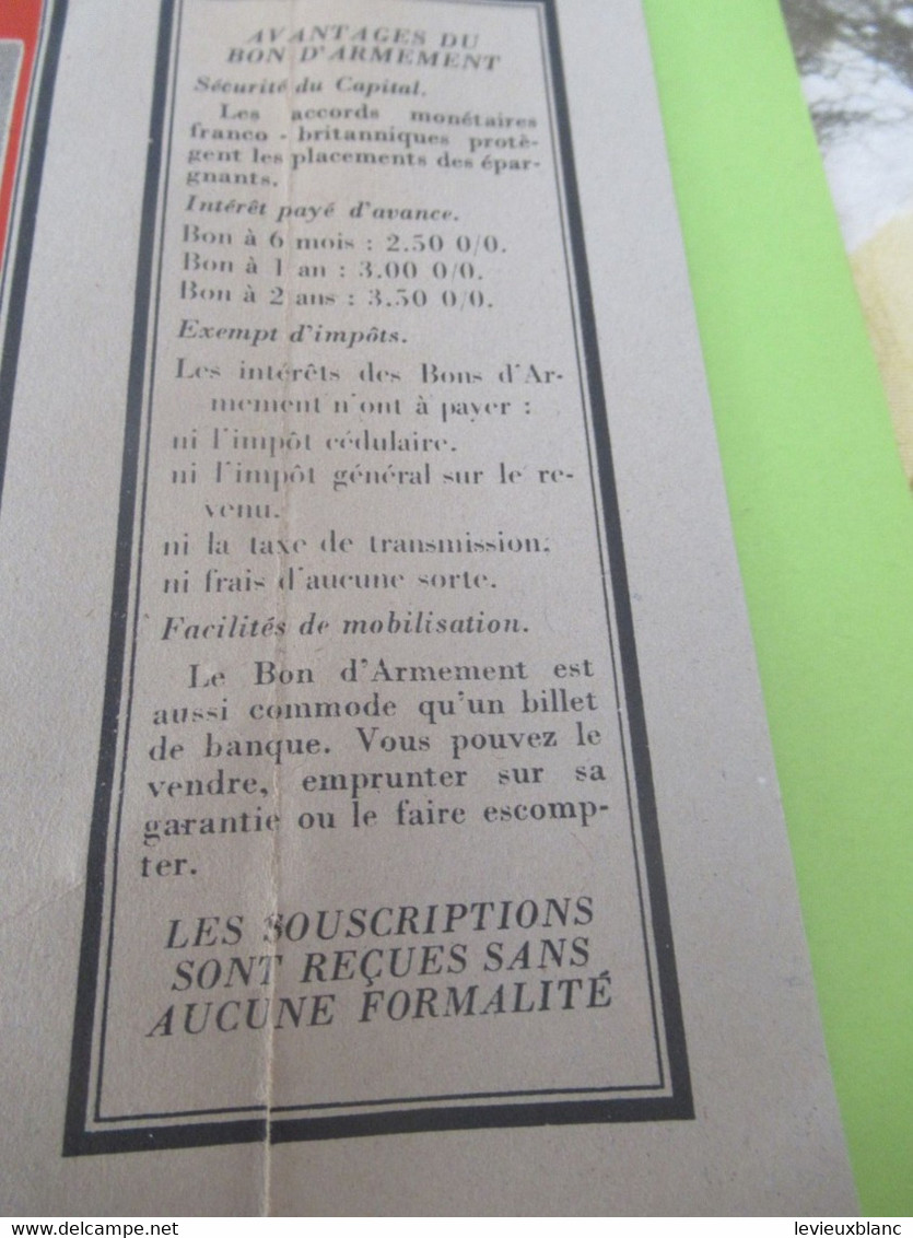 Protège-Livre/Souscrivez Aux Bons D'Armement/ Ministère Des Finances/Service Propagande/1939    VPN330 - 1939-45