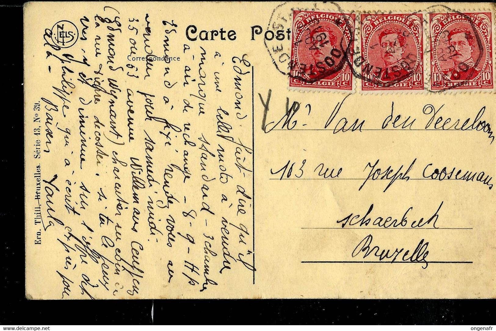 CP ( Ostende: Galerie Passerelle..) Obl. OOSTENDE (STATION) 01/08/1919 Cachet Pas Rond - Correo Rural