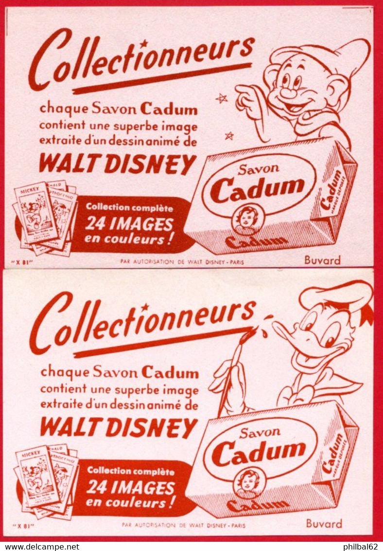 2 Buvards Cadum. Les Personnages De Walt Disney. - H