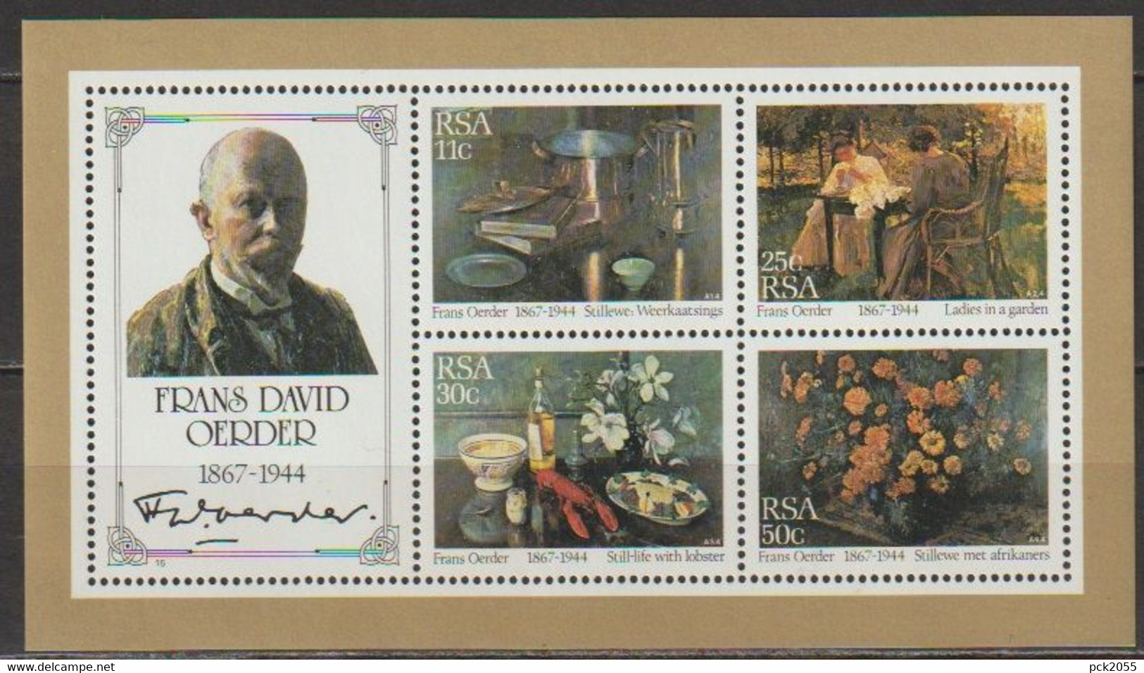 RSA Südafrika 1985  Nr.665 - 668 Block 17 ** Postfrisch  Gemälde ( A3922 ) Günstige Versandkosten - Blokken & Velletjes