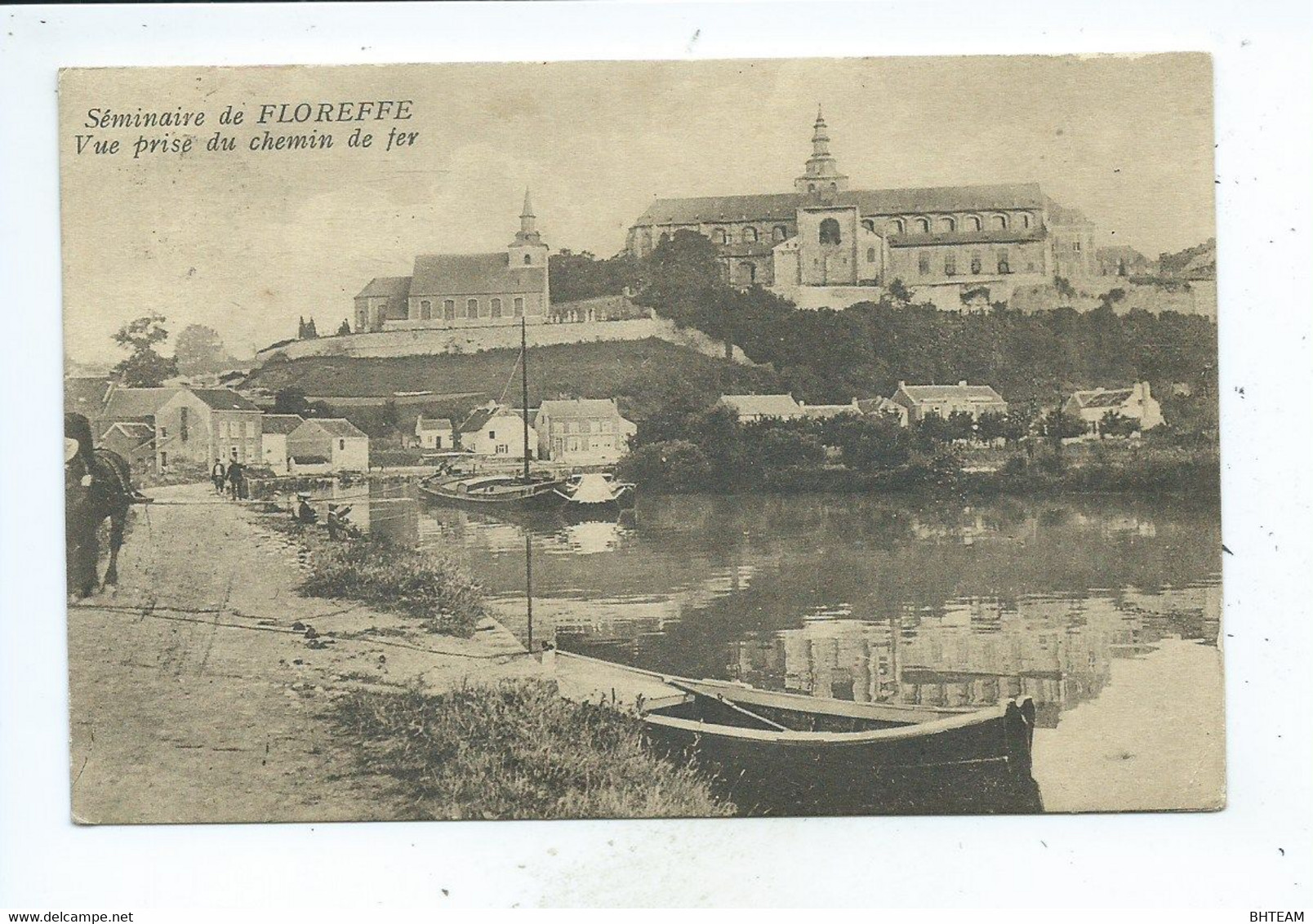 Floreffe Séminaire Vue Prise Du Chemin De Fer ( Halage - Péniche ) - Floreffe