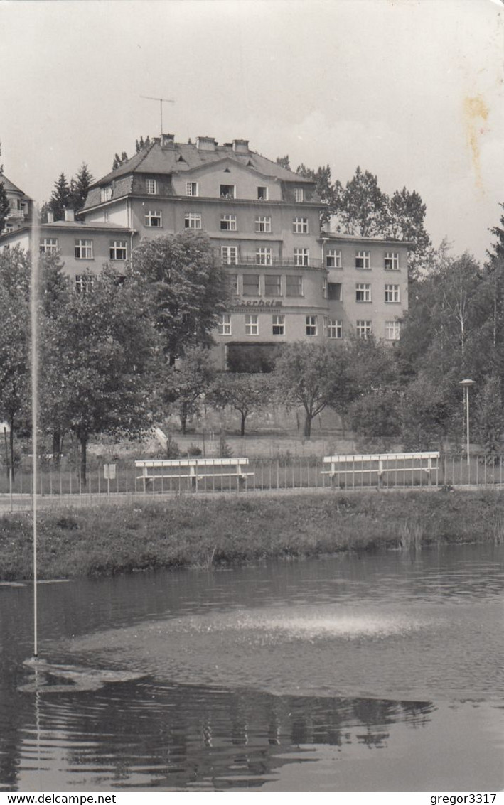 9726) BAD SCHALLERBACH - Tolle Alte S/W AK Mit Haus U. Parkbänken Am Wasser ALT - Bad Schallerbach