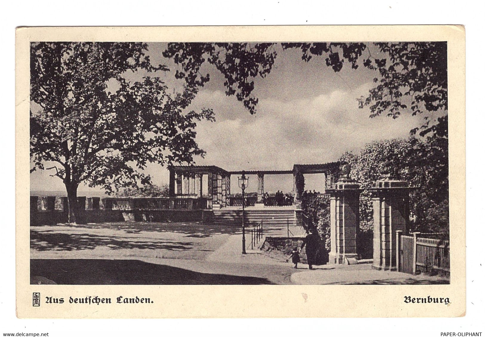 0-4350 BERNBURG, Die Terrassen Am Schloß, 1936, Bahnpost Berlin - Frankfurt / Oder - Bernburg (Saale)