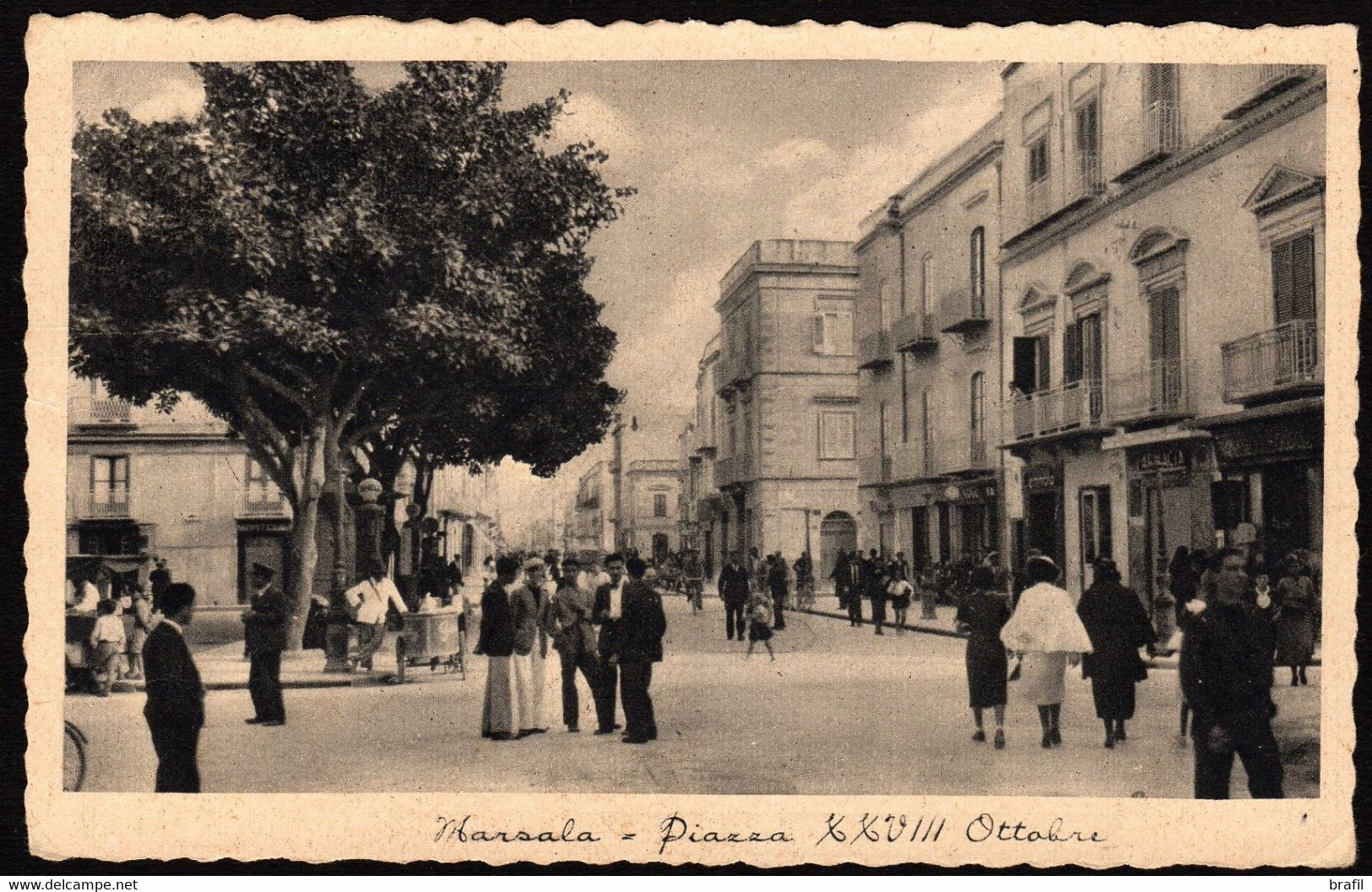 Marsala, Piazza XXVIII Ottobre, Cartolina Viaggiata - Marsala