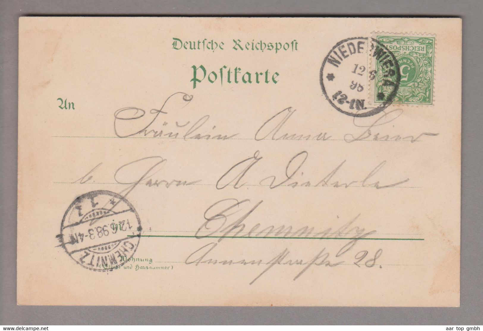AK DE Sachsen Zschoppauthal (Niederwiesa) 1898-06-12 Litho #465 Aug.Burgdorf - Niederwiesa