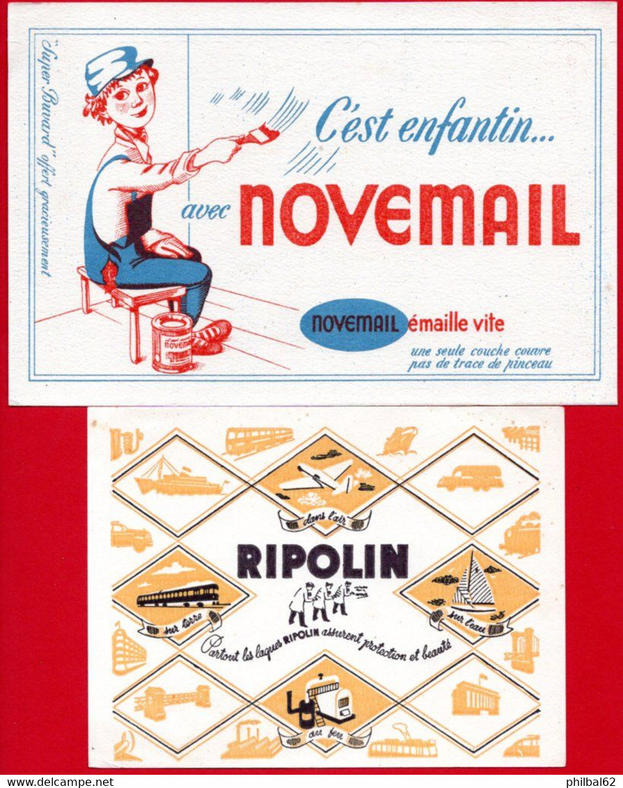 3 Buvards Différents. Ripolin, Colle Remy, Peinture Novémail. - H