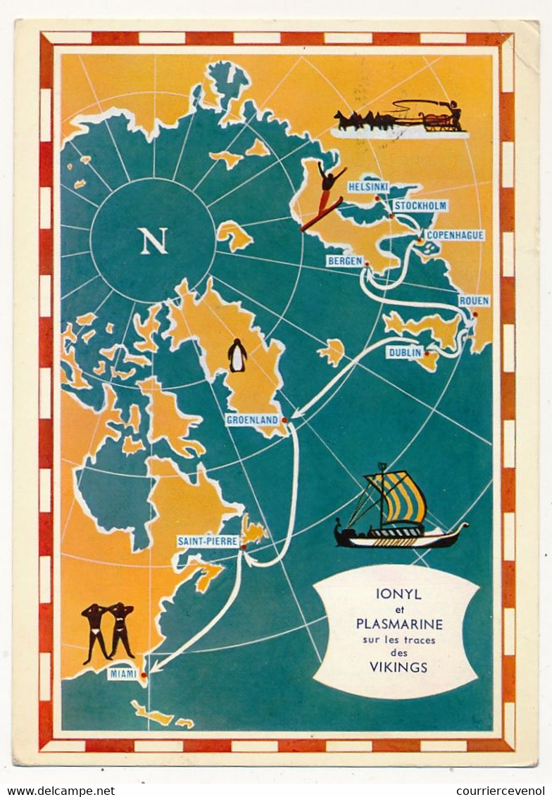 FINLANDE - Carte Postale Publicitaire "PLASMATINE / IONYL" - Helsinki - 26/9/1957 - Cartas & Documentos