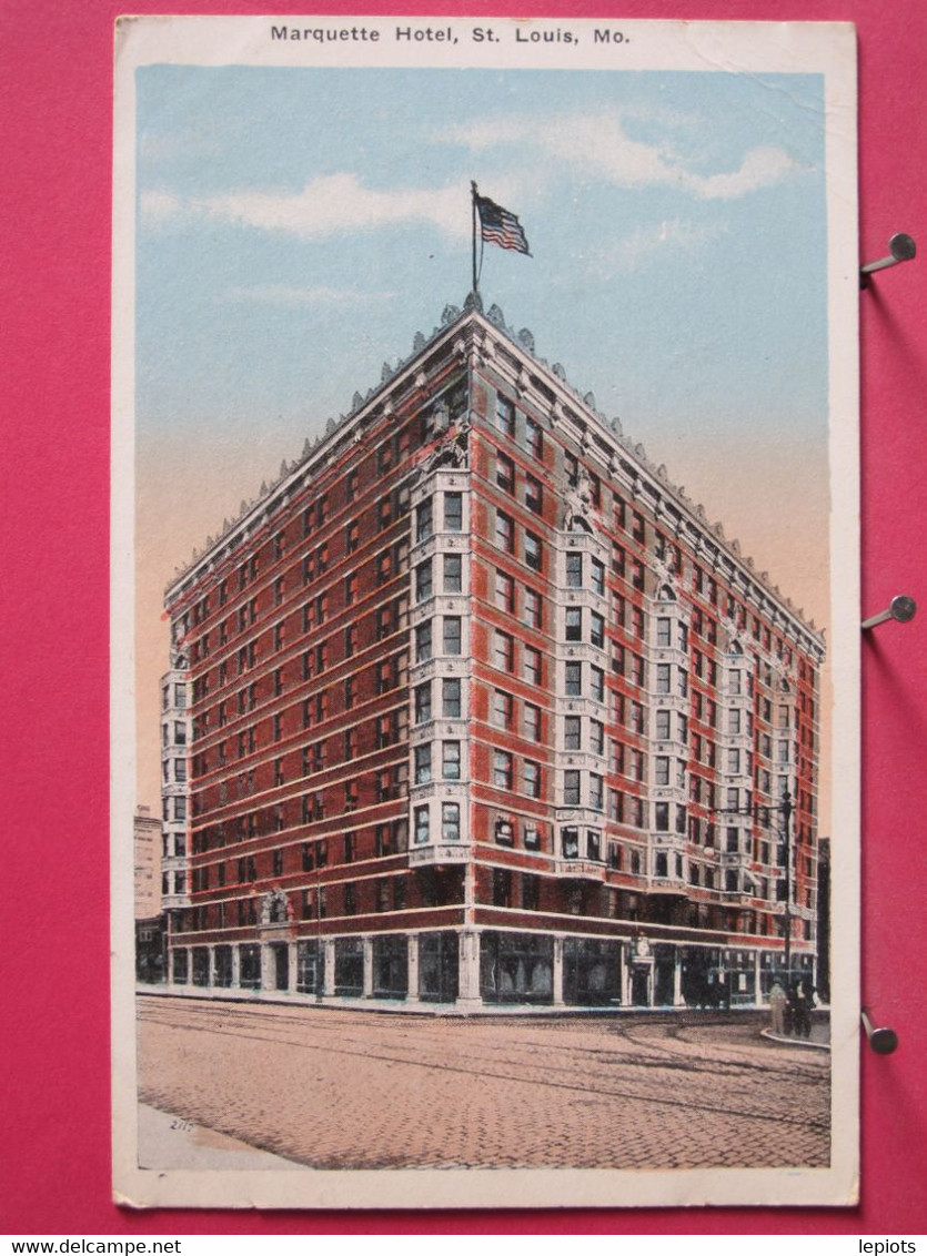 Visuel Très Peu Courant - USA - Saint Louis - Missouri - Marquette Hotel Washington Ave. - 1919 - R/verso - St Louis – Missouri