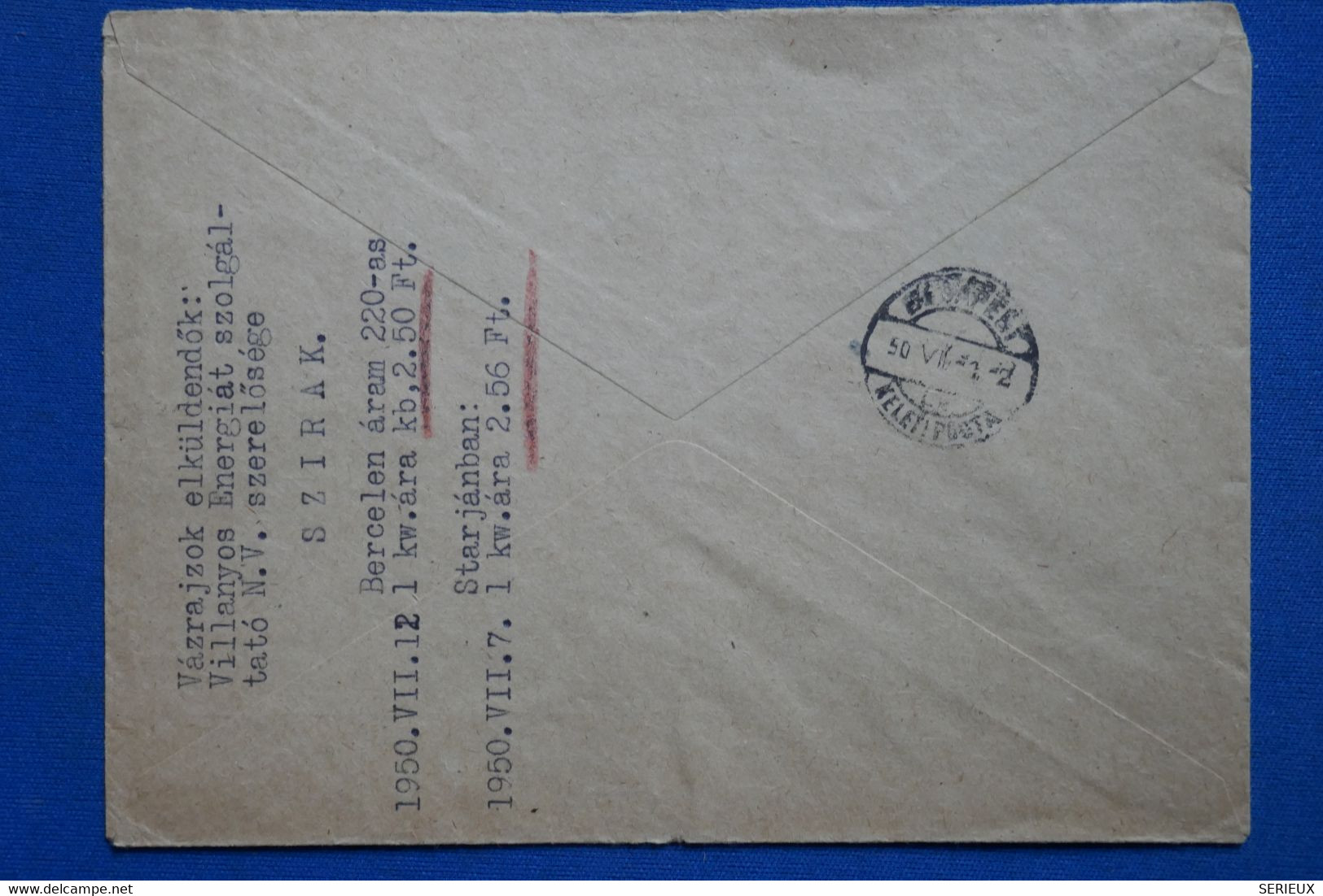 AB8  HONGRIE BELLE  LETTRE   1950  BRECEL +++AFFRANCH. PLAISANT - Lettres & Documents