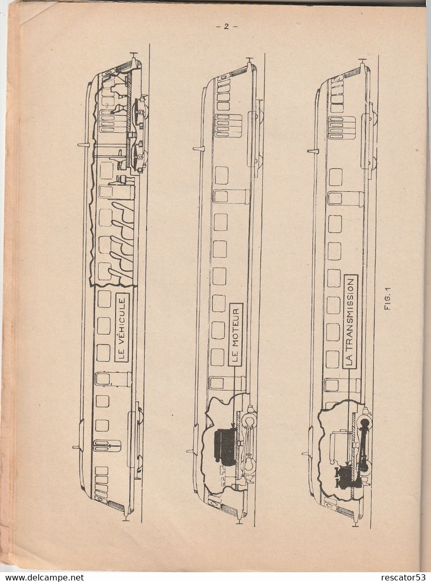 Rare Notice Descriptive De La SNCF Les Engins à Moteur Thermique  Autorails 2 Eme Partie 1956 - Chemin De Fer & Tramway