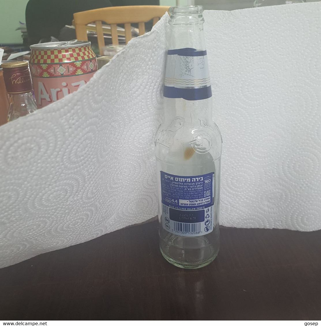 Greece-Mythos ICE-beer (Alcohol-4.40%)-(330ml)-(14)-bottle Used - Birra