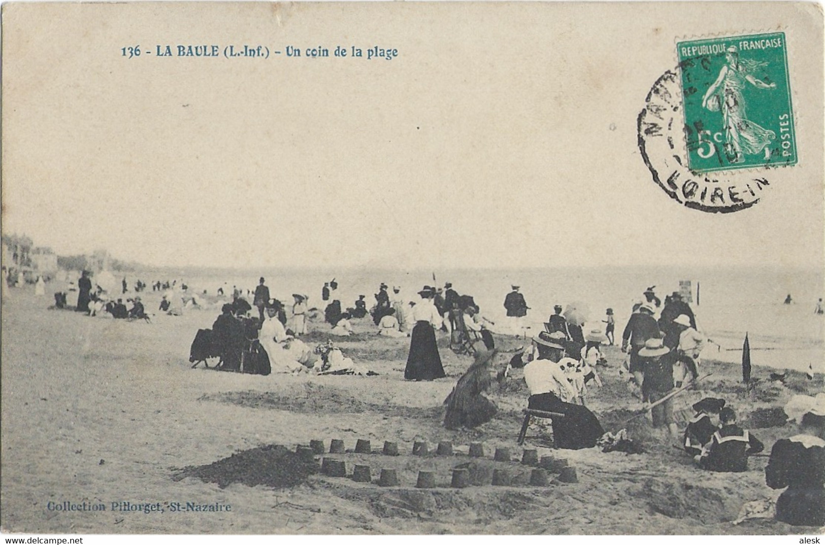 LA BAULE - Un Coin De La Plage - Animée - Château De Sable - 1910 - La Baule-Escoublac